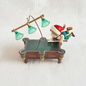 VTG 90s ELF POOL TABLE Ornament "Hustling Up some Cheer" Enesco Vintage 1995 H2F